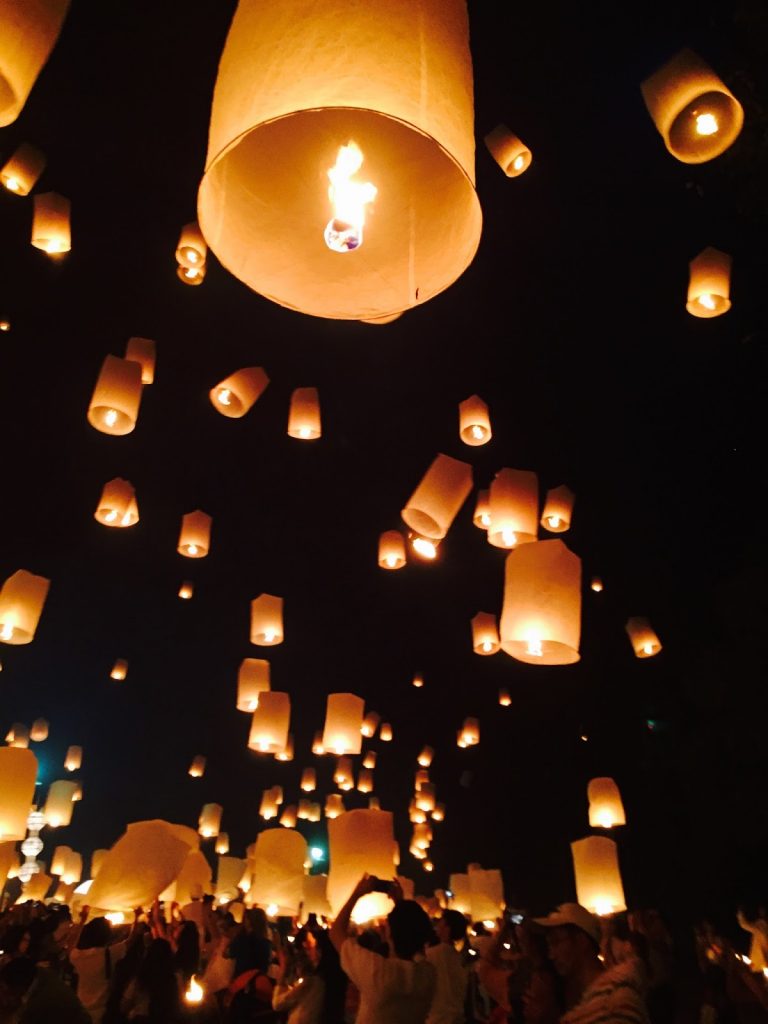 Lantern Release Yee Peng Lantern Festival in Chiang Mai