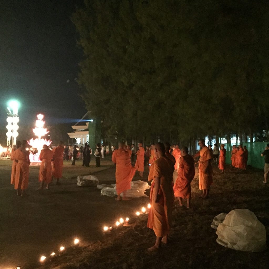 Monks at the Yee Peng Lantern festival