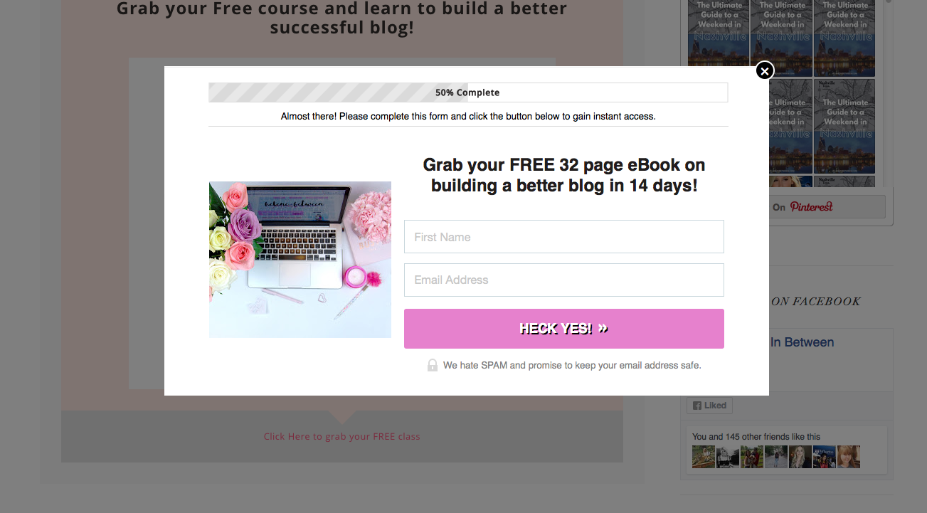 LeadPage Lead Box Opt In For Blog