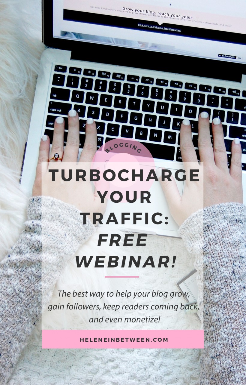 Turbocharge Your Traffic: a free webinar! What is the ONE thing you need to grow your blog? Traffic! Learn to gain followers, keep readers coming back for more, and monetize your blog, by gaining traffic. This webinar will show you how!