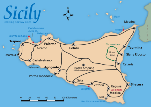Quick Travel Guide to Sicily - Map Of Sicily 600x427