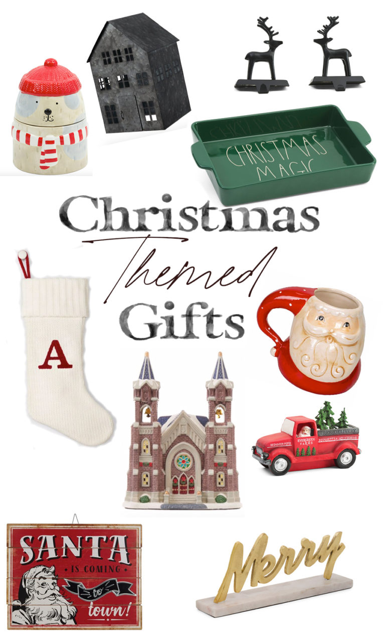 Red and White Christmas Tree Decor + Christmas Themed Gifts Helene in