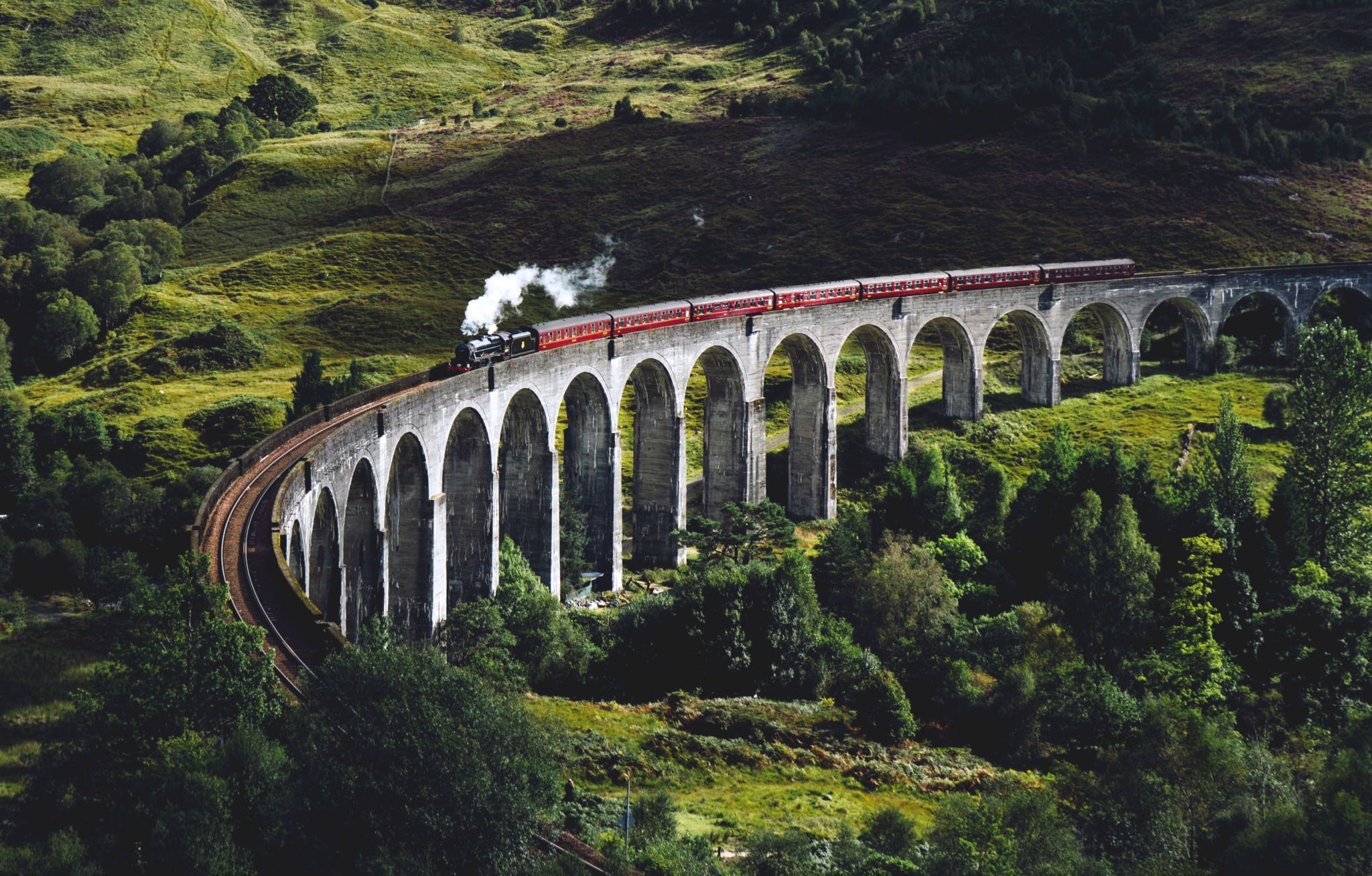 Glenfinnan Viaduct/ Jacobite Steam Train, Scotland Harry Potter Filming Locations