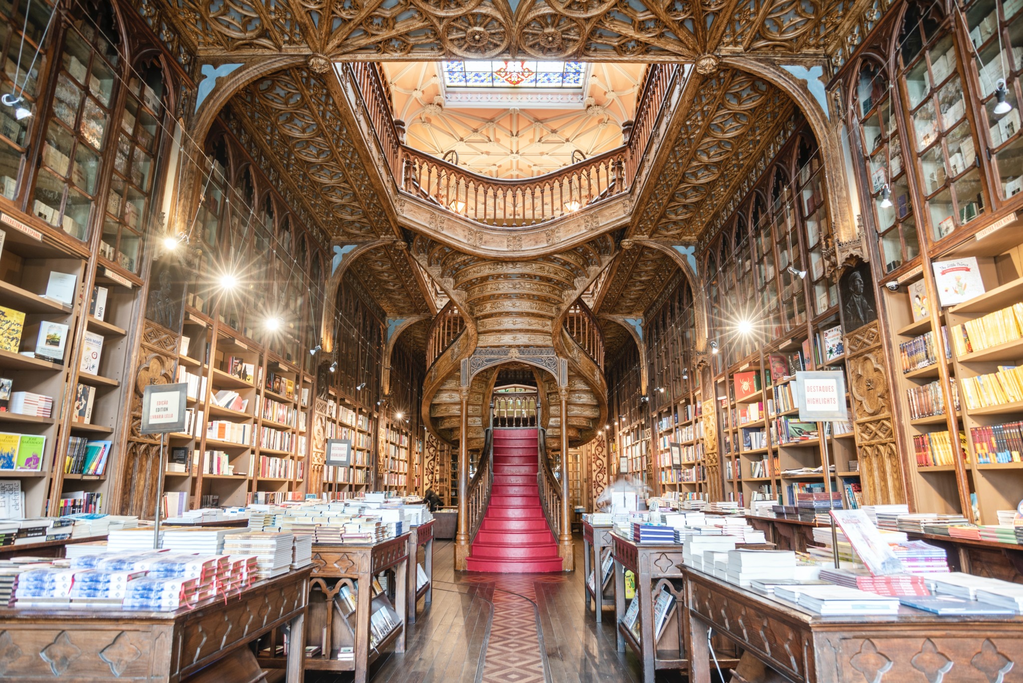 Livraria Lello, Porto, Portugal inspiration for Harry Potter