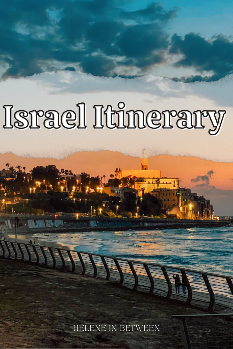 israel travel itineraries