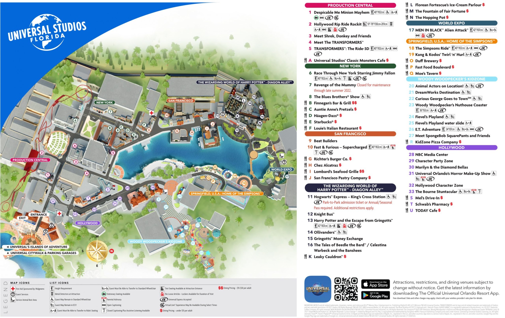 harry potter and the forbidden journey layout